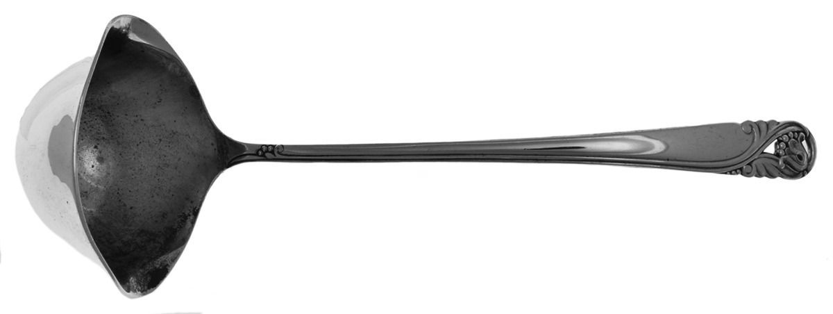 Spring Glory (Sterling, 1942, No Monograms) Sauce Ladle, Solid Piece by International Silver-1