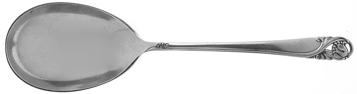 Spring Glory (Sterling, 1942, No Monograms) Solid Smooth Casserole Spoon by International Silver-1