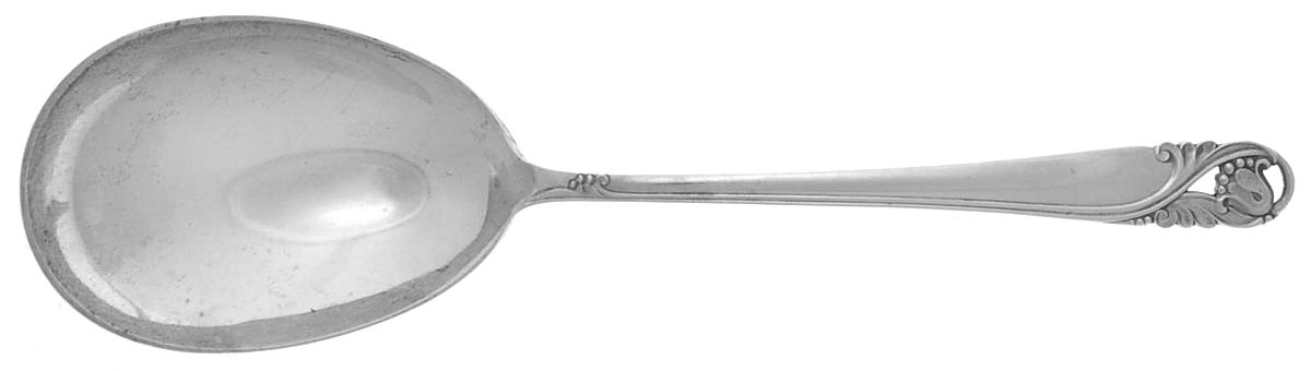 Spring Glory (Sterling, 1942, No Monograms) Solid Salad Serving Spoon by International Silver-1