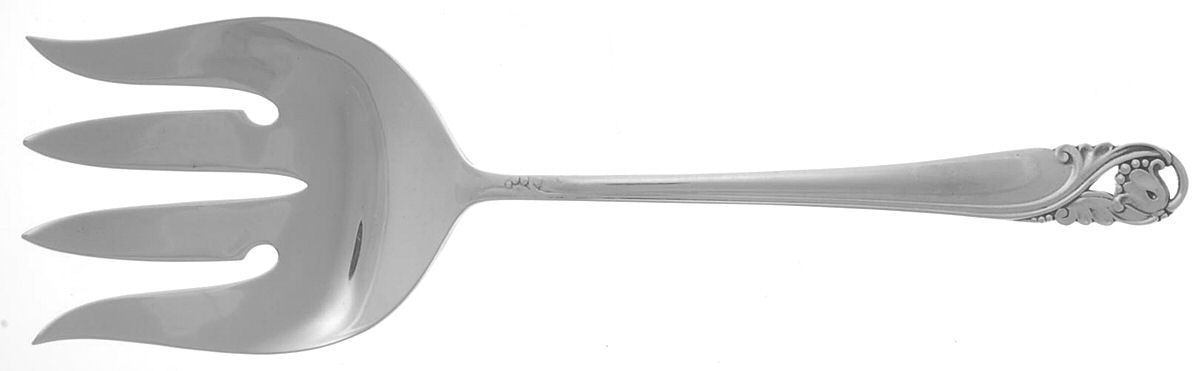 Spring Glory (Sterling, 1942, No Monograms) Solid Salad Serving Fork by International Silver-1