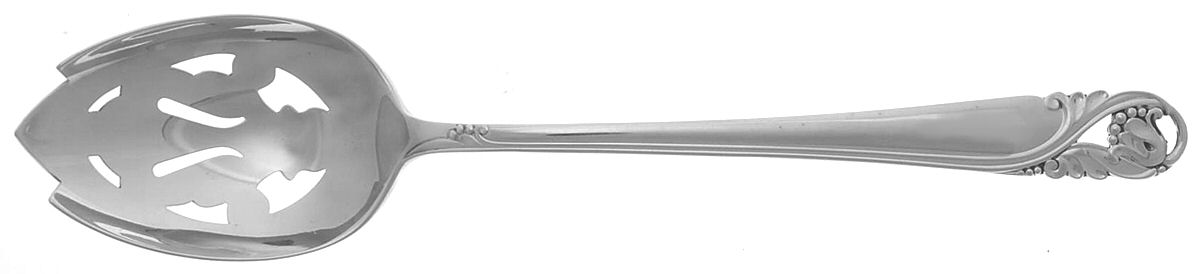 Spring Glory (Sterling, 1942, No Monograms) Pierced Tablespoon (Serving Spoon) by International Silver-1