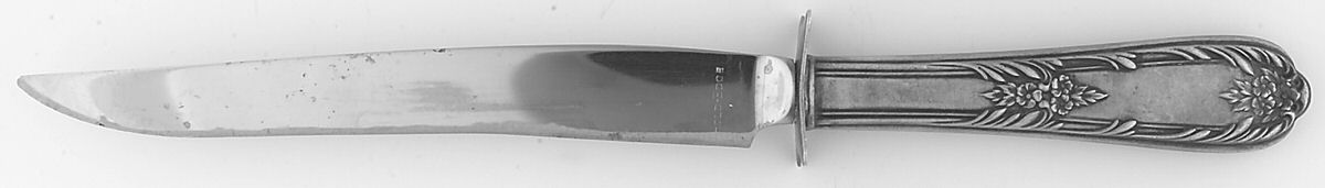 Splendor (Sterling, 1939, No Monograms) Small Steak Carving Knife with Stainless Blade by International Silver-1