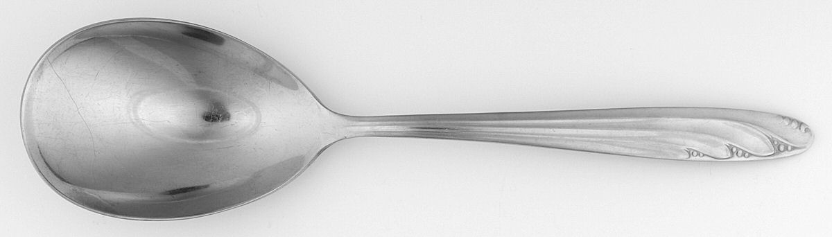 Spring Lily (Stainless) Solid Smooth Casserole Spoon by International Silver-1