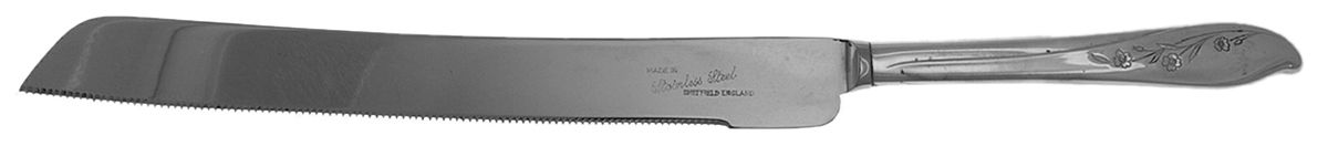 Springtime (Silverplate, 1957) Wedding Cake Knife with Stainless Blade by International Silver-1