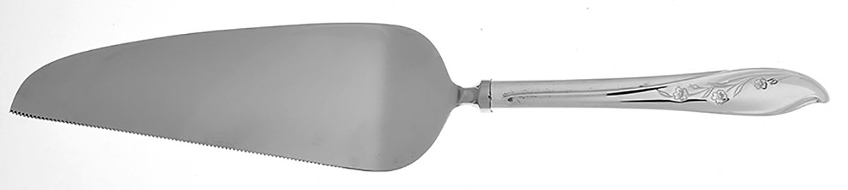 Springtime (Silverplate, 1957) Pie and Cake Server with Stainless Blade by International Silver-1