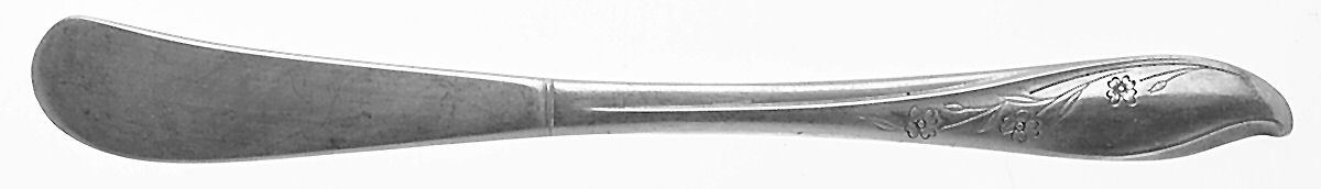 Springtime (Silverplate, 1957) Flat Handle Butter Spreader by International Silver-1