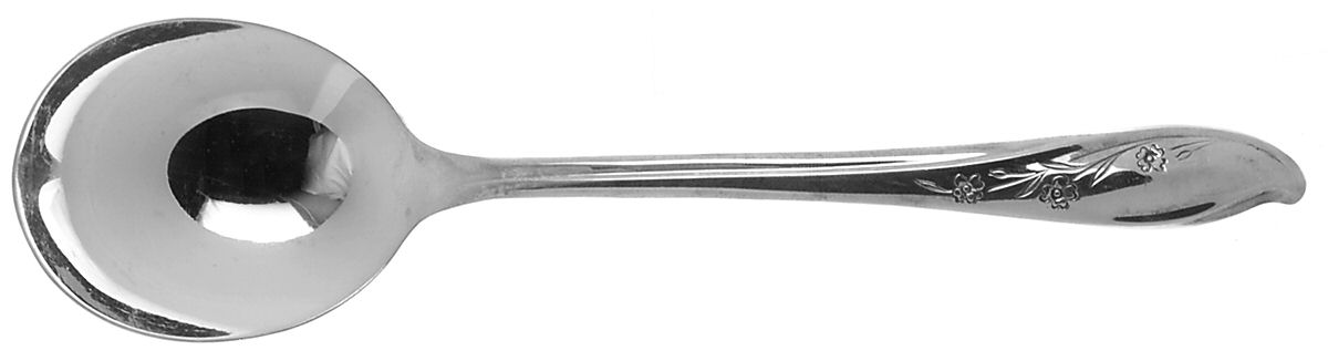 Springtime (Silverplate, 1957) Round Bowl Soup Spoon (Gumbo) by International Silver-1