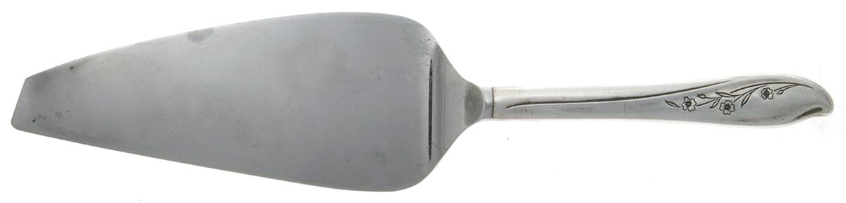 Springtime (Silverplate, 1957) Pie & Cake Server with Stainless Blade by International Silver-1