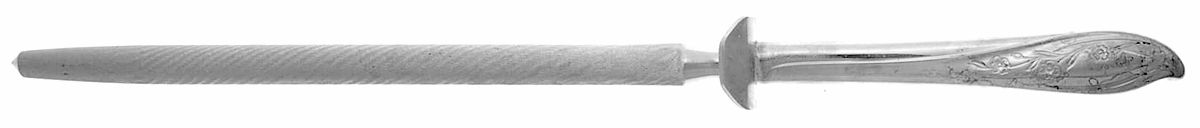 Springtime (Silverplate, 1957) Large Roast Knife Sharpener wSteel Rod by International Silver-1