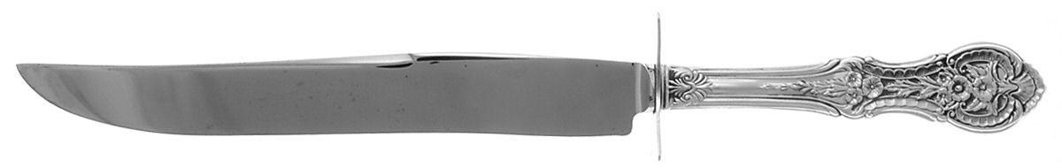 Springtime (Sterling, 1935) Large Carving/Roast Knife StnlBl w/Sterling Guard by International Silver-1