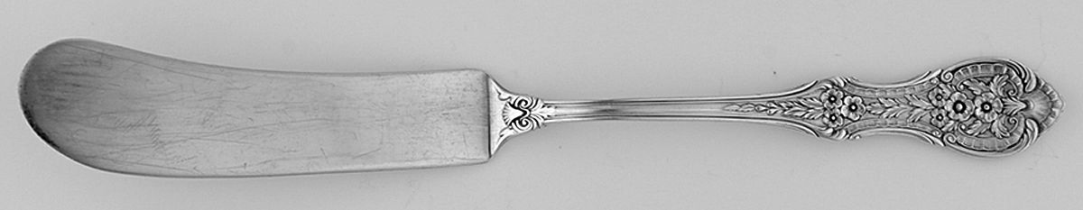 Springtime (Sterling, 1935) Flat Handle Master Butter Knife by International Silver-1
