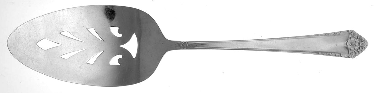 Starlight (Silverplate, 1950) Server-Pie/Solid-Pierced by International Silver-1
