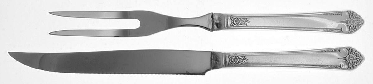 Starlight (Silverplate, 1950) Small Stainless Blade 2-Piece Steak Carving Set by International Silver-1