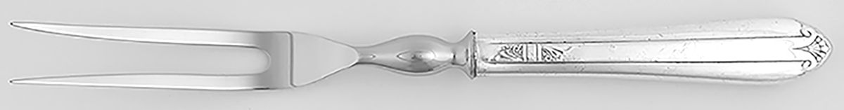 Starlight (Silverplate, 1939) Small Steak Carving Fork with Stainless Prongs by International Silver-1