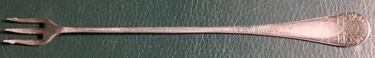St. James (Silverplate, 1881) Long Handle Pickle/Olive Fork by International Silver-1