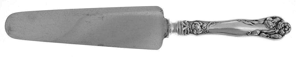 Stratford (Sterling, 1902, No Monograms) Cake Server Silverplate Blade by International Silver-1