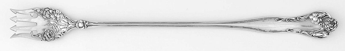 Stratford (Sterling, 1902, No Monograms) Long Handle Pickle/Olive Fork by International Silver-1