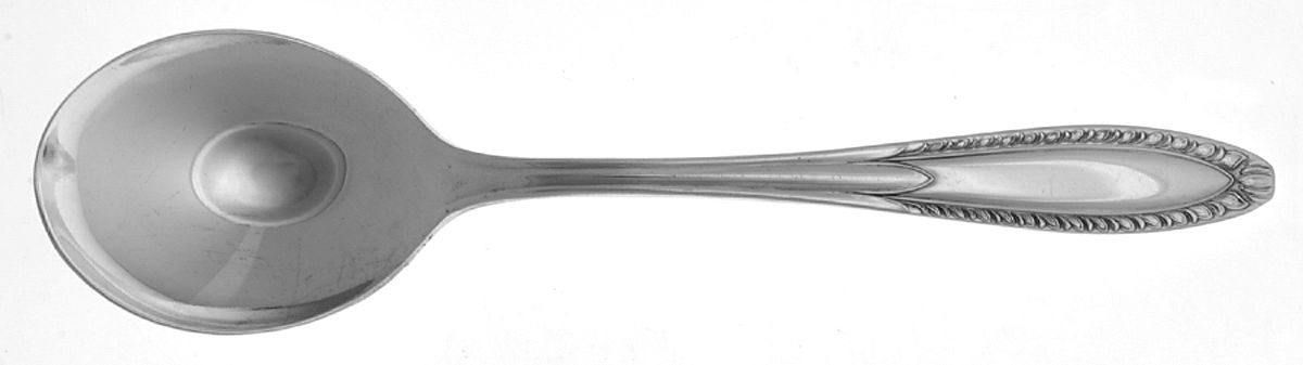 Strand (Silverplate, 1935) Round Bowl Soup Spoon (Gumbo) by International Silver-1