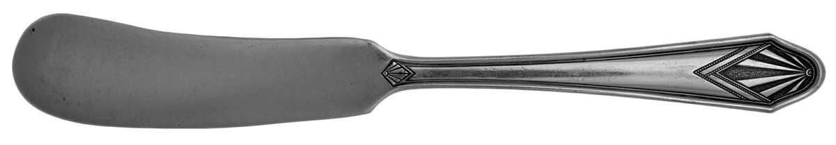 Sunburst (Silverplate, 1938) Flat Handle Butter Spreader by International Silver-1