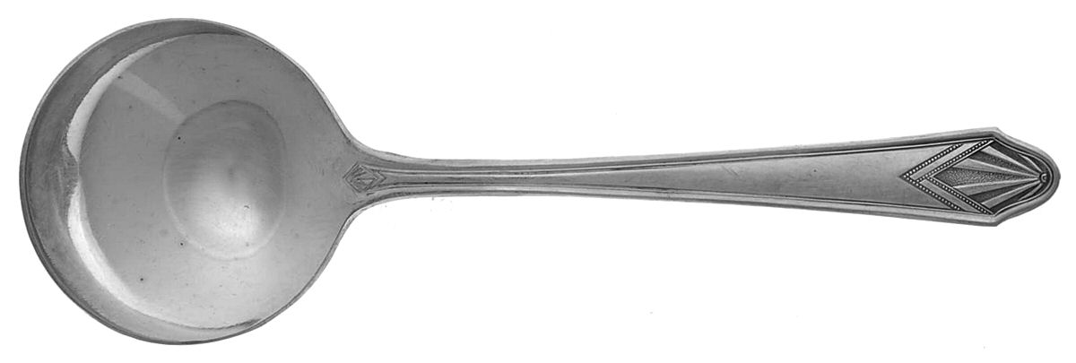 Sunburst (Silverplate, 1938) Round Bowl Soup Spoon (Bouillon) by International Silver-1