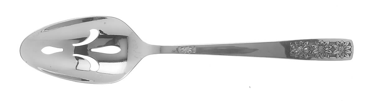 Suncrest-Spring Charm (Stainless) Pierced Tablespoon (Serving Spoon) by International Silver-1