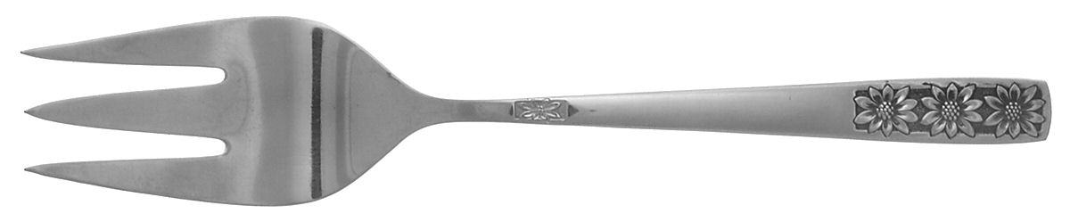 Suncrest-Spring Charm (Stainless) Medium Solid Cold Meat Serving Fork by International Silver-1