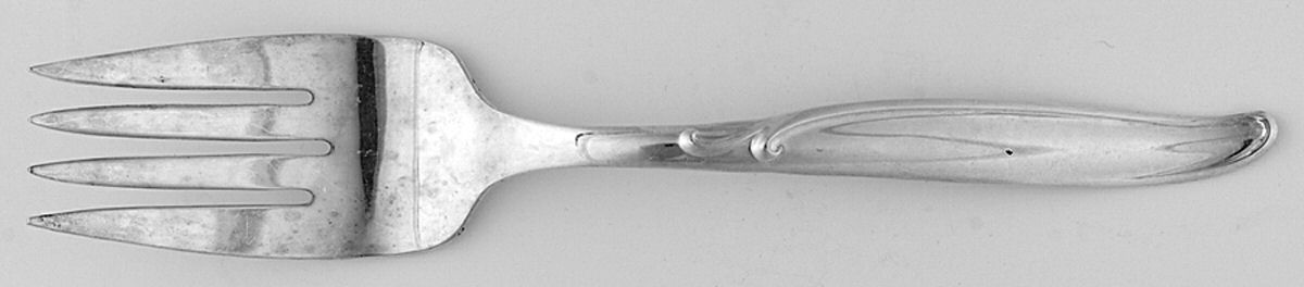 Sweep (Silverplate, 1958) Medium Solid Cold Meat Serving Fork by International Silver-1