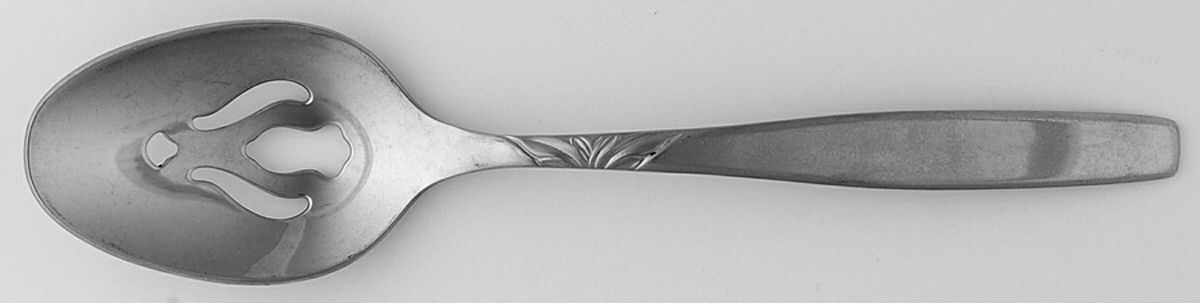 Swirl (Stainless) Pierced Tablespoon (Serving Spoon) by International Silver-1