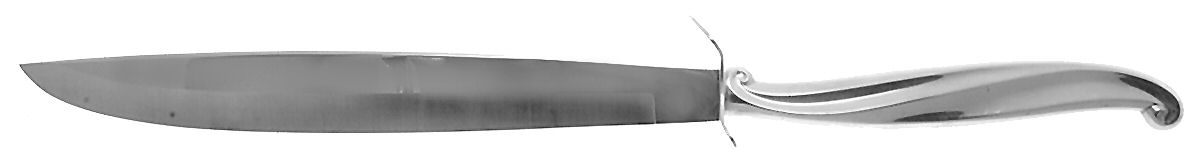 Swan Lake (Sterling, 1960) Large Stainless Blade Roast Carving Knife by International Silver-1