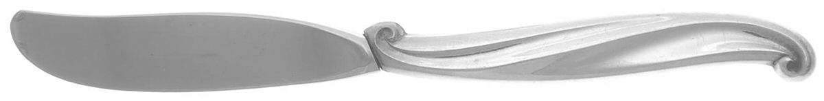 Swan Lake (Sterling, 1960) Modern Hollow Butter Spreader (Stainless) by International Silver-1