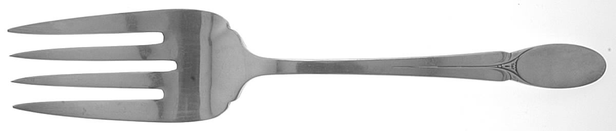 Sylvia (Silverplate, 1934) Large Solid Cold Meat Serving Fork by International Silver-1