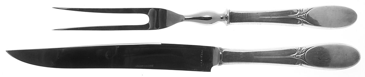 Sylvia (Silverplate, 1934) Small Stainless Blade 2-Piece Steak Carving Set by International Silver-1
