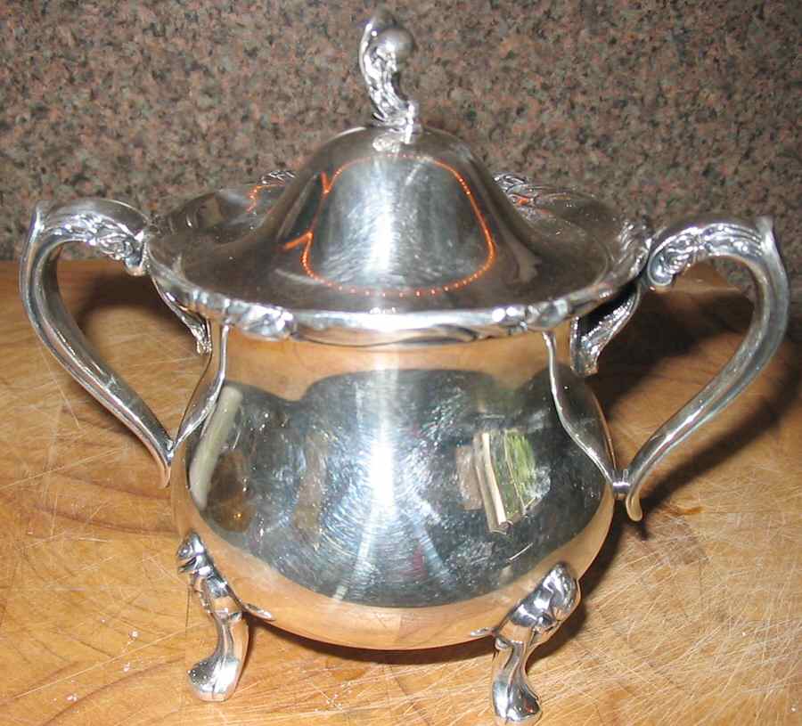 Sylvia (Silverplate, Hollowware) Sugar Bowl & Lid by International Silver-1