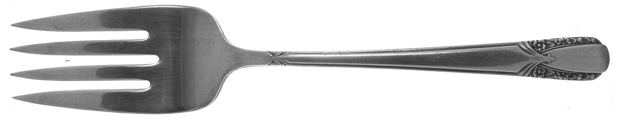 Talisman (Silverplate, 1938) Medium Solid Cold Meat Serving Fork by International Silver-1