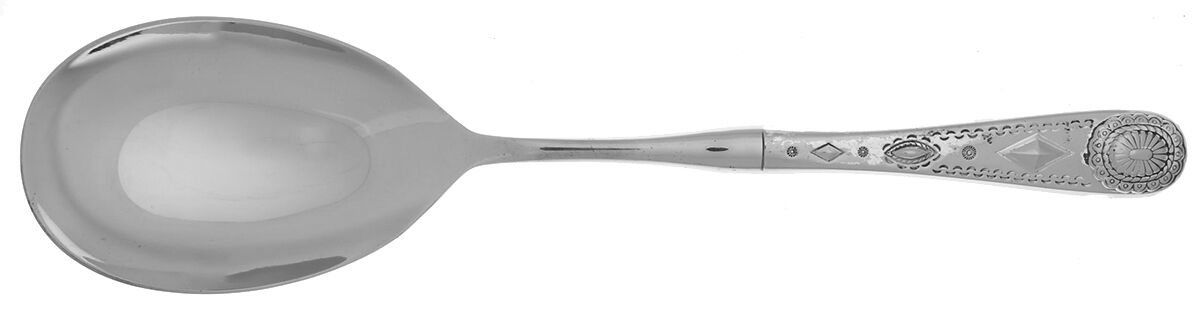 Taos (Silverplate, 1990) Salad Servng Spoon with Stainless Bowl by International Silver-1
