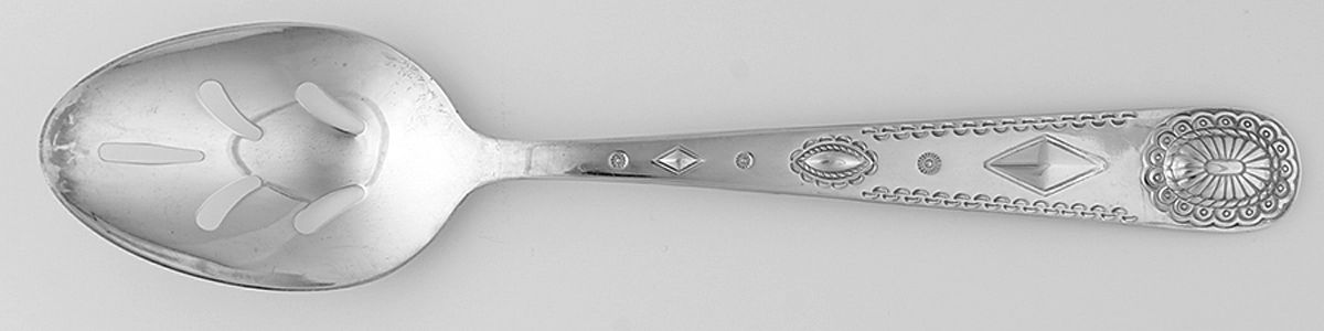 Taos (Silverplate, 1990) Pierced Tablespoon (Serving Spoon) by International Silver-1