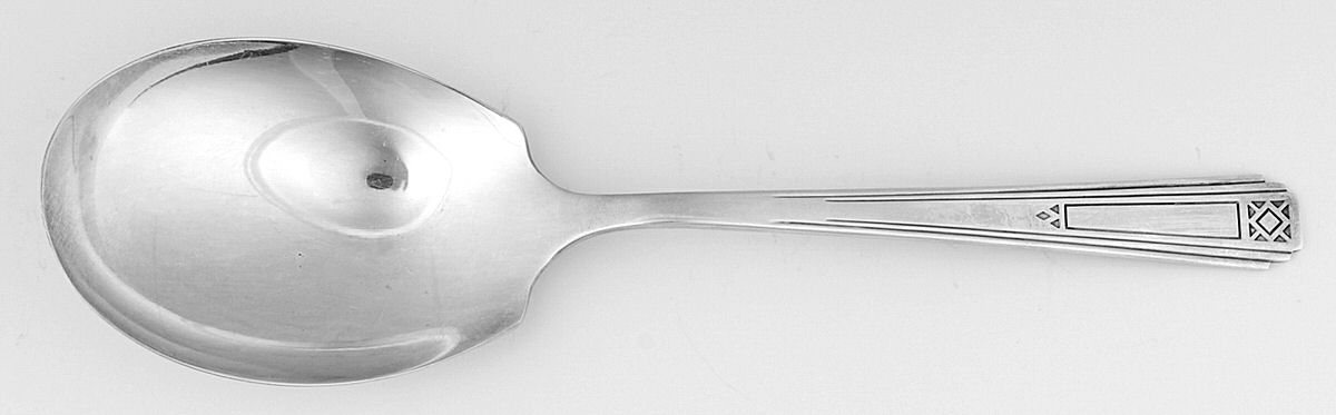 Terrace (Silverplate, 1932) Solid Smooth Casserole Spoon by International Silver-1