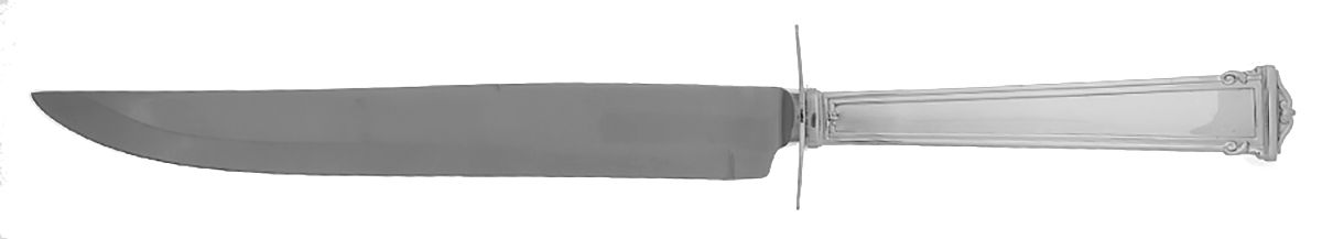 Theseum (Sterling, 1922, No Monograms) Large Stainless Blade Roast Carving Knife by International Silver-1
