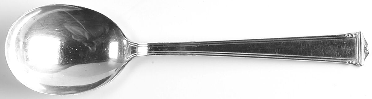 Theseum (Sterling, 1922, No Monograms) Round Bowl Soup Spoon (Cream Soup) by International Silver-1
