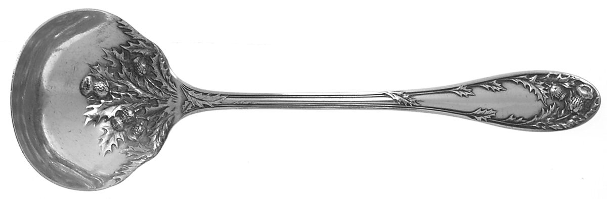 Thistle (Silverplate, 1911) Solid Gravy Ladle by International Silver-1