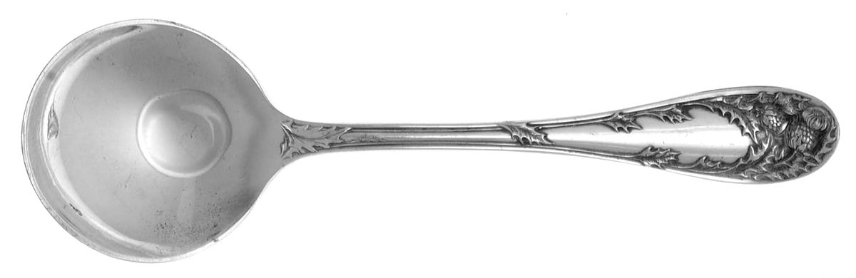 Thistle (Silverplate, 1911) Round Bowl Soup Spoon (Bouillon) by International Silver-1