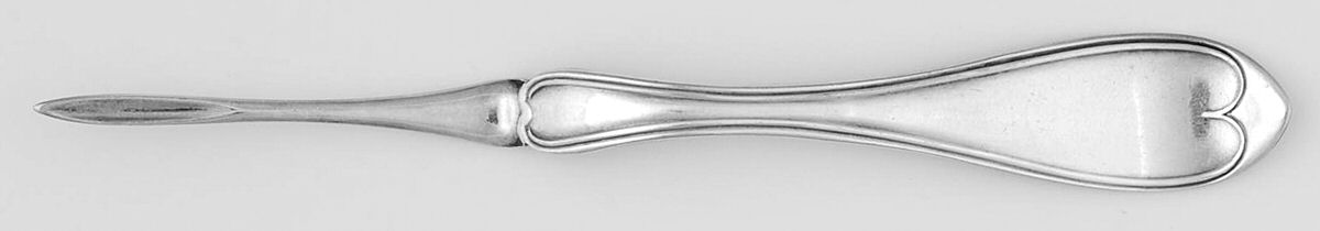 Threaded Oval (Silverplate, 1910) Solid Nut Pick by International Silver-1