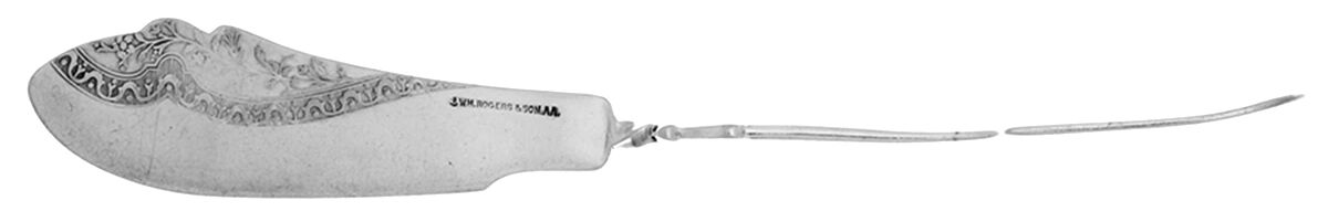 Tipped (Silverplate) Flat Twisted Handle Master Butter Knife Bright Cut by International Silver-1