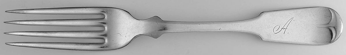 Tipped (Silverplate) Monogram Fork by International Silver-1
