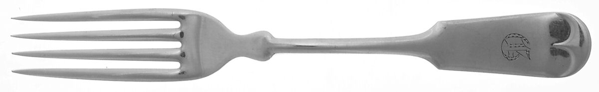 Tipped (Silverplate) Monogram Fork by International Silver-1