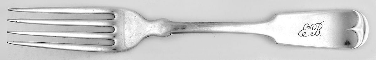 Tipped (Silverplate) Monogram Fork by International Silver-1