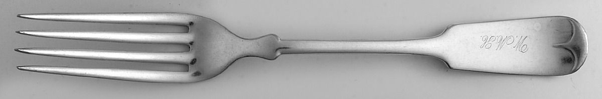 Tipped (Silverplate) Monogram Fork by International Silver-1