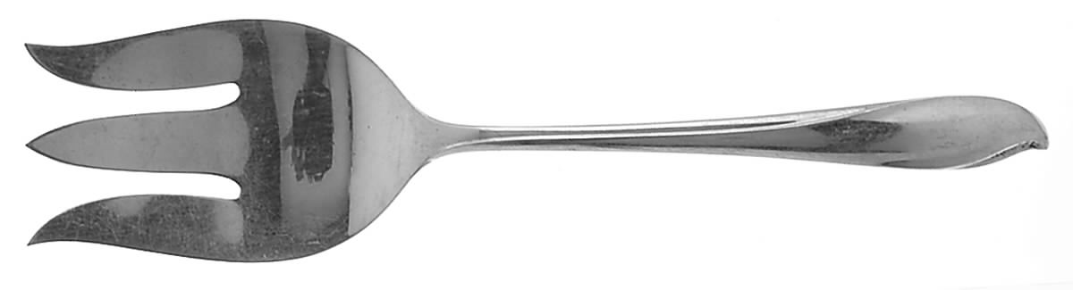 Torchlight (Sterling, 1954) Large Solid Cold Meat Serving Fork by International Silver-1