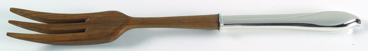 Torchlight (Sterling, 1954) Salad Serving Fork with Wooden Prongs by International Silver-1