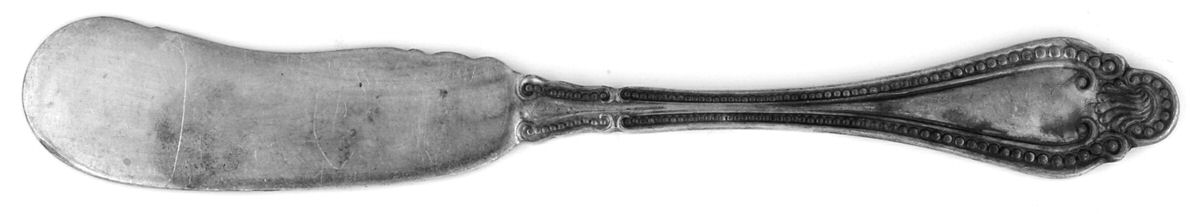 Tours (Silverplate) Flat Handle Butter Spreader by International Silver-1
